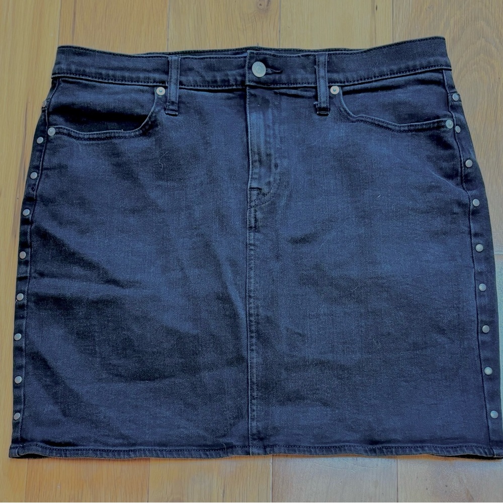 Black Denim Skirt